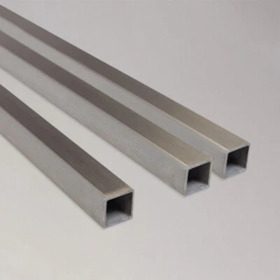 MARKENLOS Edelstahl Vierkantrohr 20 x 20 x 1,5 mm L: 300 - 1800 mm V2A geschliffen 1.4301