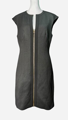 Ted Baker London Womens Black Raid Dress Gold Zip Up Mini, Ted Size 2/US  Size 6 | eBay