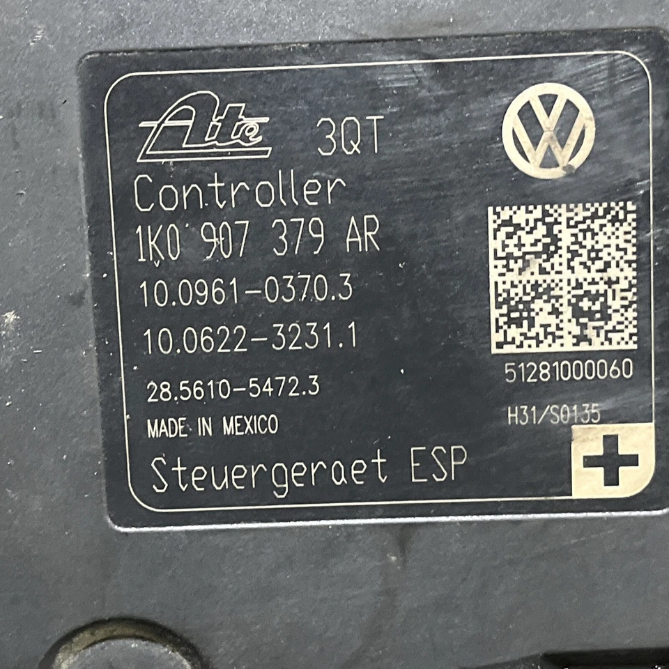 Módulo de bomba ABS híbrido Volkswagen Jetta fabricante de equipamento original 2013 1K0614517 BT - Imagem 4 de 4