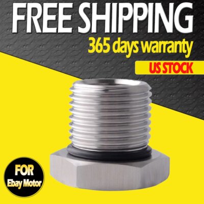 1PC 1/2x28 to 3/4x16 Automotive Threaded Oil Filter Adapter Stainless ...