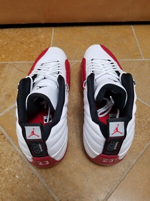 Men size 13 Nike Air Jordan 12 Retro Low Cherry Red White Golf