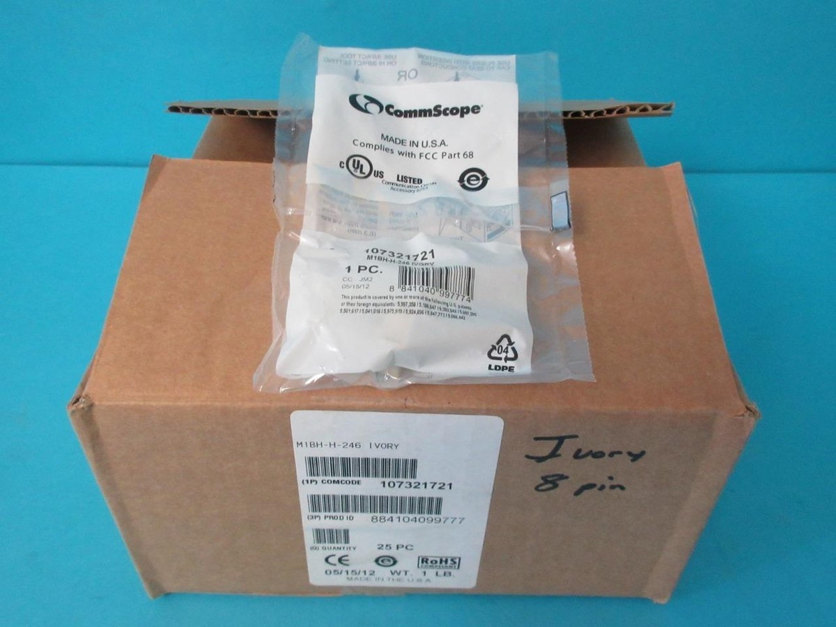 RBJ-kz　　3箱 Brand New Box of 25 CommScope Data Jack Cat3 RJ45 p/n M1BH-H-246