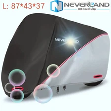 NEVERLAND Motorcycle Bike Cover 190T Waterproof Snow Dust Sun UV Outdoor Protect