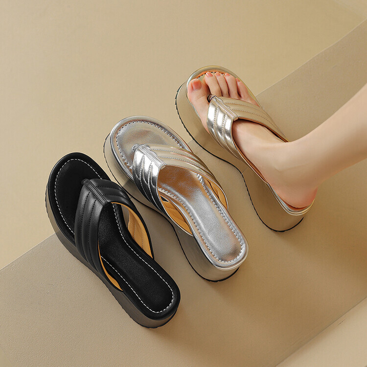 PANTOFOLA D’ORO Sandali donna 2024 moda pelle trapuntati perizoma plateau scarpe mule borsa