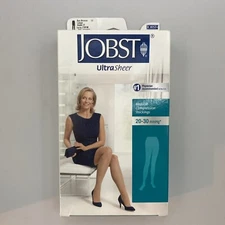 JOBST ULTRASHEER 20-30 WAIST HIGH CLOSED TOE PANTYHOSE STOCKINGS SUN BRONZE SZ L
