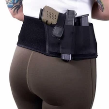Ultimate Belly Band Holster Tactical Concealed Carry Gun Pistol Holsters-BLACK