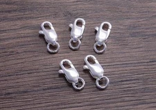 One Sterling Silver 11mm Lobster Claw Clasp DB2B