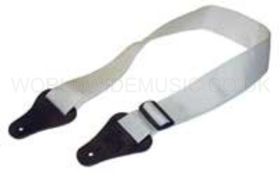 Eagle Mountain EINFARBIG WEISS Poly Gurtband Gitarrengurt - voll verstellbar