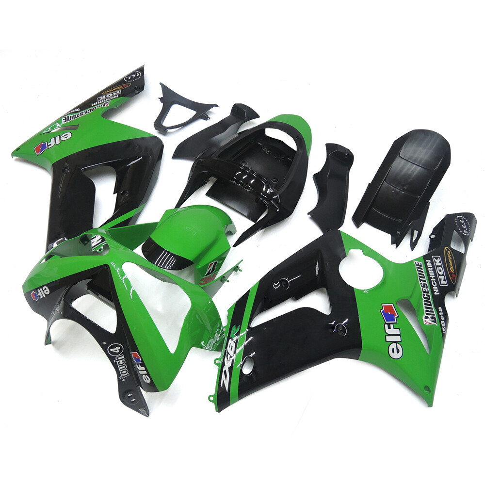 Injection Green Black Fairing Kit for 2003 2004 Kawasaki Ninja