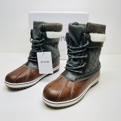 DREAM PAIRS Women's Mid-Calf WaterProof Winter Snow Boots Size US