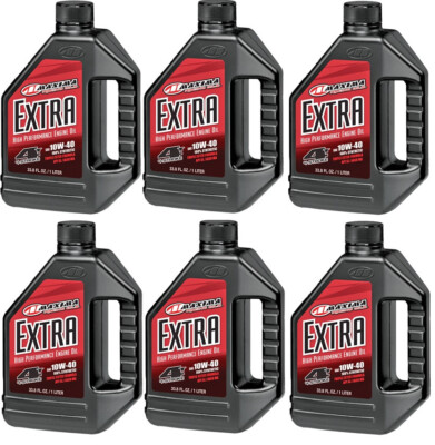 6 1L Bottles Maxima Extra 10W-40 Full Synthetic Motorcycle ATV Engine Oil