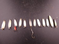 12 Ice Fishing Lures Casting Spoons Jigs Jigging Sweedish Pimple Bay De Noc Lure