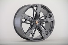 22 Wheels For Porsche Cayenne Panamera 5x130 Satin Gray 22x9.522x11.5 Et5060