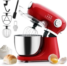 Electactic Stand Mixer 12 Speed 5.3 Quart Tilt Head Whisk Beater Hook Shield Etc