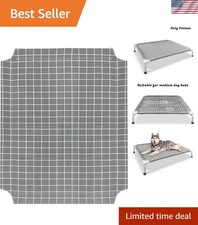 Stainless Steel Framed Elevated Dog Cot - Stylish  Comfortable for Medium Dogs