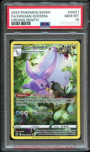 Pokemon Crown Zenith Hisuian Goodra GG21 PSA 10