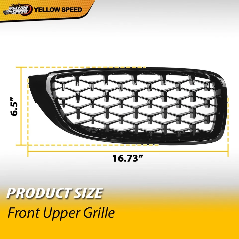 Parachoques delantero rejilla superior de diamante apta para BMW Serie 4 2014-2018 F32 F33 F36 F82 Foto 3 de 4