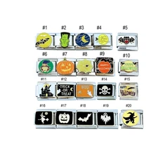 U Pick 9mm Italian Charm Halloween Charms Ghost Pumpkin Spider Bat Haunted House