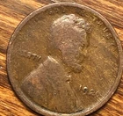 1920 Lincoln Wheat Cent Streaky Woody Improper Alloy Unique Eye Appeal Error