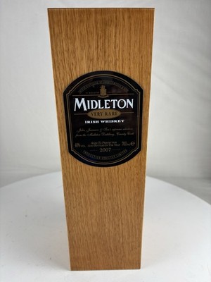 Midleton Very Rare 2007 Irish Whiskey Empty Hinged Wooden Box w/ COA Dovetail