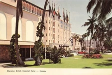 Postcard Bahamas Island Nassau Sheraton British Colonial Hotel Garden Entrance
