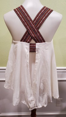 Do + Be Small Sleeveless White w/ Multi-color Thick Straps
