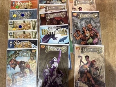 Lot Of 14 Damsels Aspen Dynamite Linsner 2012 Rare Comics Vf/nm Avg Comic