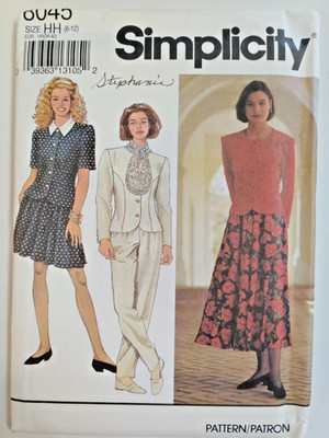 Simplicity 8045 Skirt Pants Top Tie Sewing Pattern Ladies 6 8 10 12 UC Evening