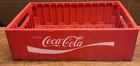 Vintage Coca-Cola Red Plastic Bottle Crate “Enjoy Coca-Cola” White Lettering