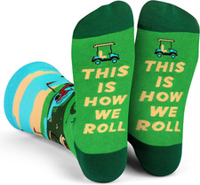 Funny Golf Socks - Fun gift for golfers - Unisex one size fits most - Great for
