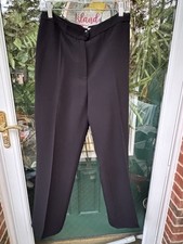 Moschino Size 14 Cheap And Chic Rayon  Acetat Navy Blue Zip Pants