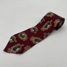 Vintage Tommy Hilfiger 100% Silk Neck Tie Nautical Crest Americana RARE USA Made