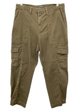 Banana Republic Cargo Pants Size 12 Olive Sheltered Earth Cotton Blend Utility
