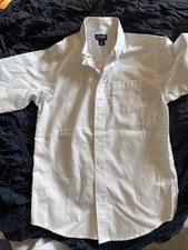 Chaps White Oxford Dress Shirt Boys, Size 12, Button-Down Collar, Short Sleeve