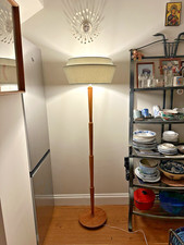 Vintage BHS Wooden Floor Lamp Base | Mid Century Modern Style | Made In Britain