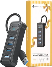 4/7 IN 1 USB 3.0 Hub, Multiport USB A Hub for PC 5Gbps Fast Data Hub Splitter