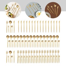 90 Set Flatware Cutlery Set Stainless Tableware Utensils Spoon Fork Knives