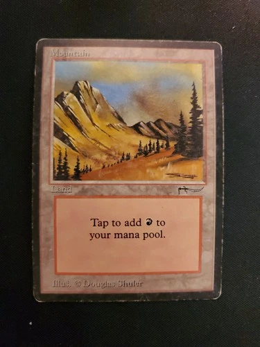 Mountain Arabian Nights HP Mana Land Red Magic The Gathering MTG Tcg See Pics