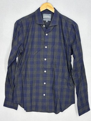 Bonobos Button Down Shirt Mens Blue Green Plaid Slim Fit Long Sleeve Medium NWT