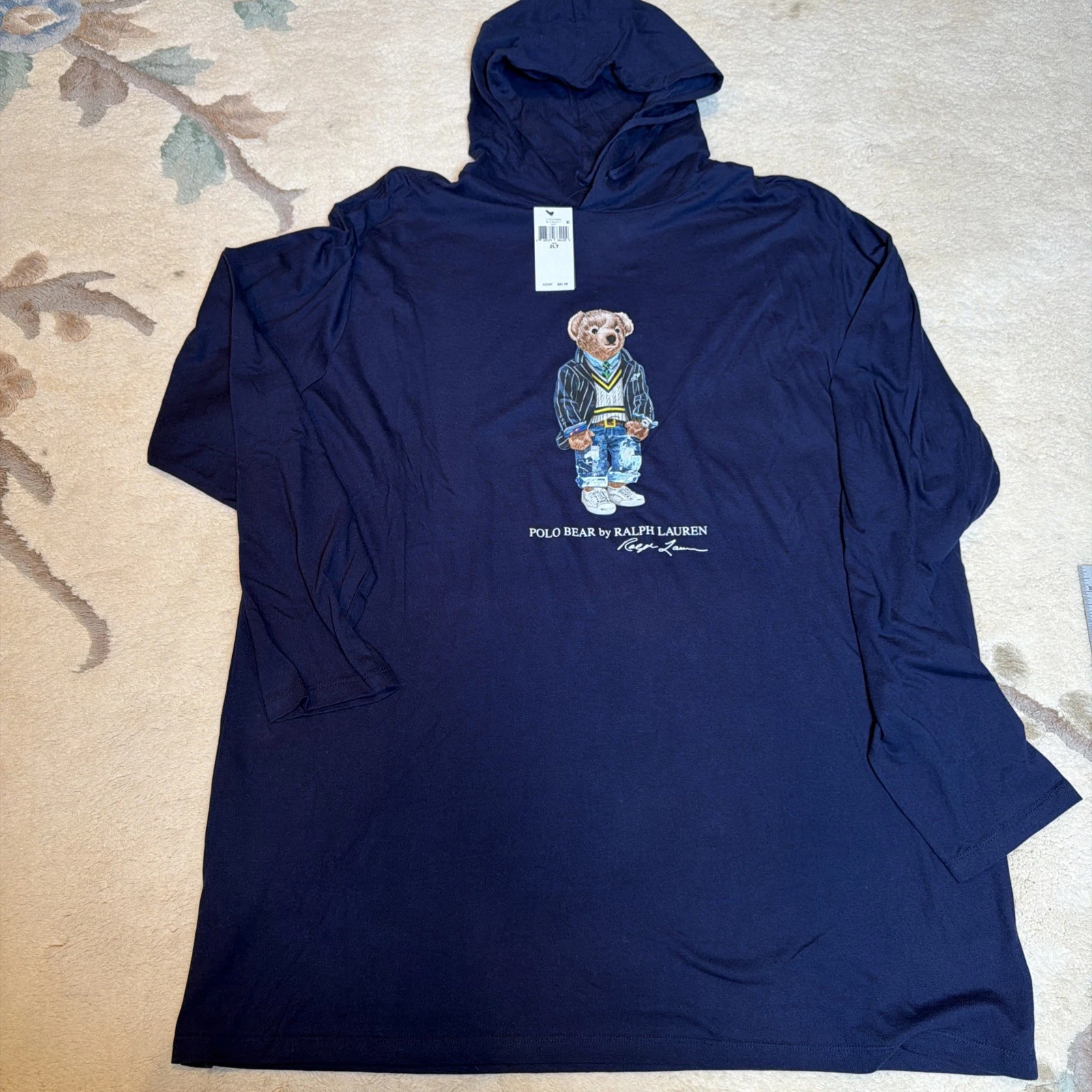 Polo Ralph Lauren Blue Long Sleeve Hooded Shirt With Polo Bear Mens Size 2LT Nwt
Opens in a new wind