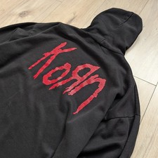 Vintage KORN Hoodie 2000s Euro Bootleg Jonathan Davis Munky Graphic Rare Large
