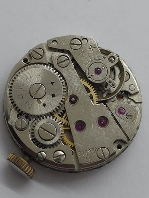Vintage NACAR Cal. S 52 watch Movement SUB SEC. Hand Good Balance Main Spring 