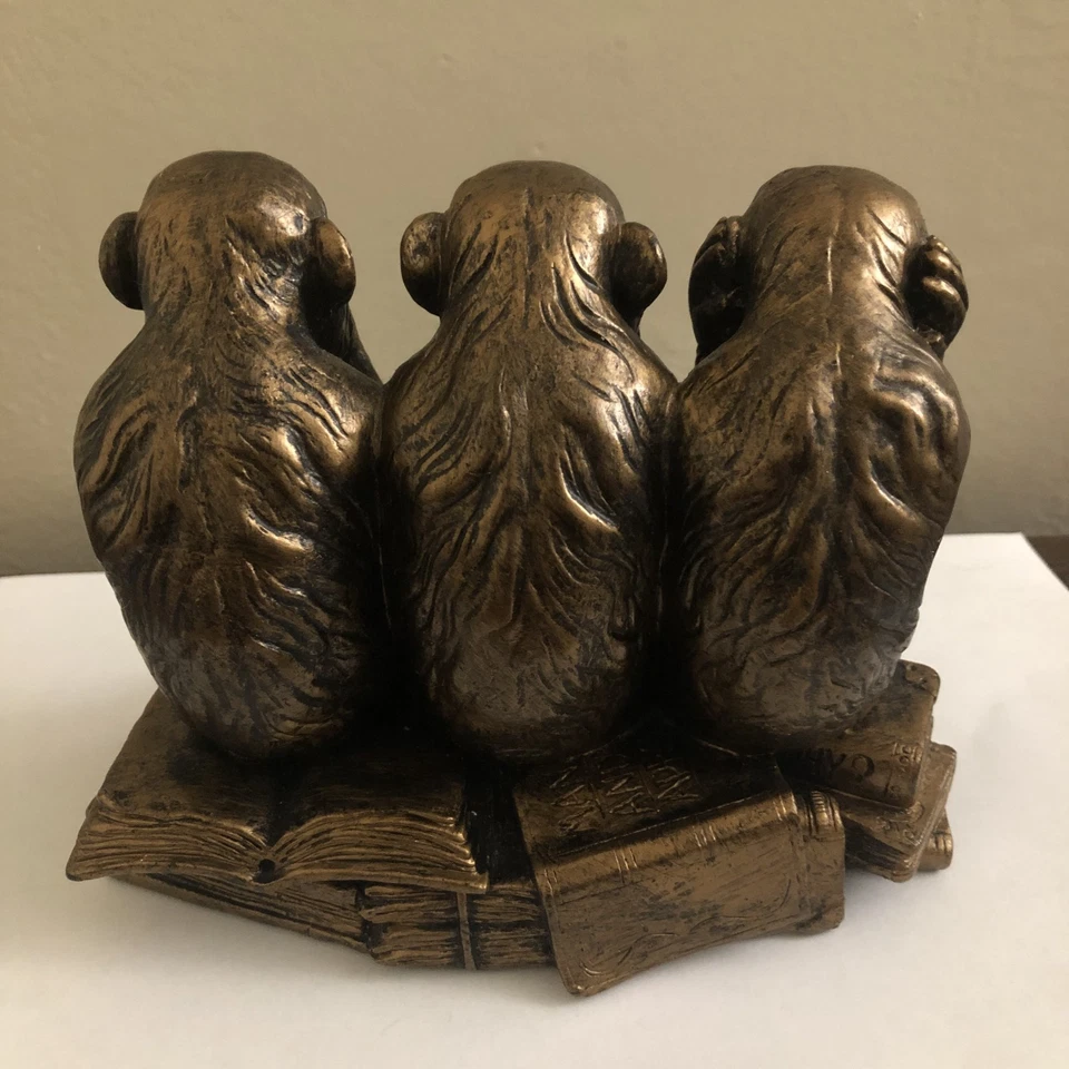 Design Toscano The Hear-No, See-No, Speak-No Evil Monkeys Statue - Imagem 4 de 4