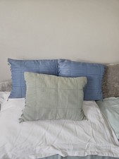 Laura Ashley 3 x Beaded  Rectangular Cushions Blue & Green