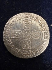 1696 William III Six Pence London Mint High Grade