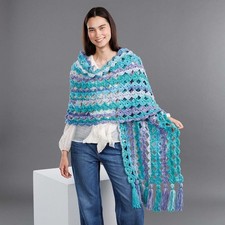 Red Heart  Diamond Shawl Crochet Kit