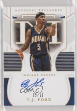 2020-21 Panini National Treasures Signatures Gold 5/10 TJ Ford #S-TJF Auto 0c3
