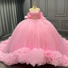 Vendanie Classic Quinceanera Dress for Girls Bowknot Off the Shoulder Appliques 