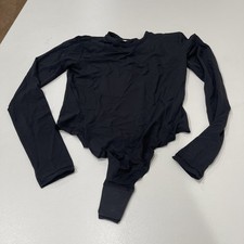 Lululemon Wundermost Nulu Mesh Long-Sleeve Crewneck Bodysuit Black S