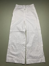 VTG 1952 Sailor Wide Leg Flare Pants 1950s Military White True Vintage Size 28